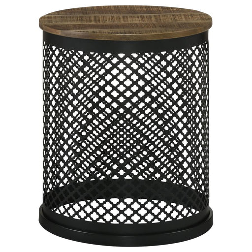 aurora-round-accent-table-with-drum-base-natural-and-black