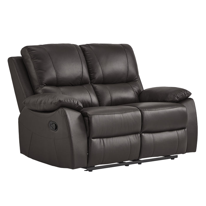 Dawson Recliner Loveseat BROWN VINYL