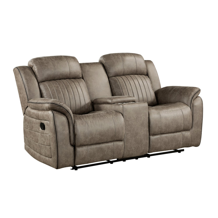 Centeroak Recliner Loveseat SANDY BROWN