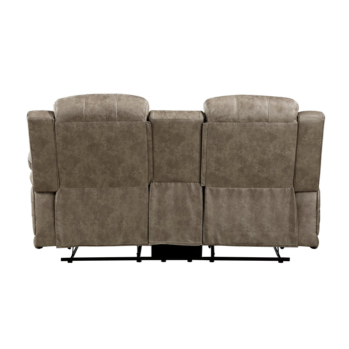 Centeroak Recliner Loveseat SANDY BROWN