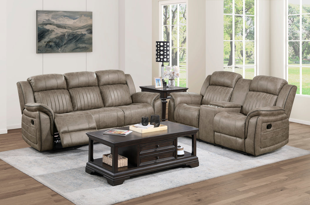 Centeroak Recliner Loveseat SANDY BROWN