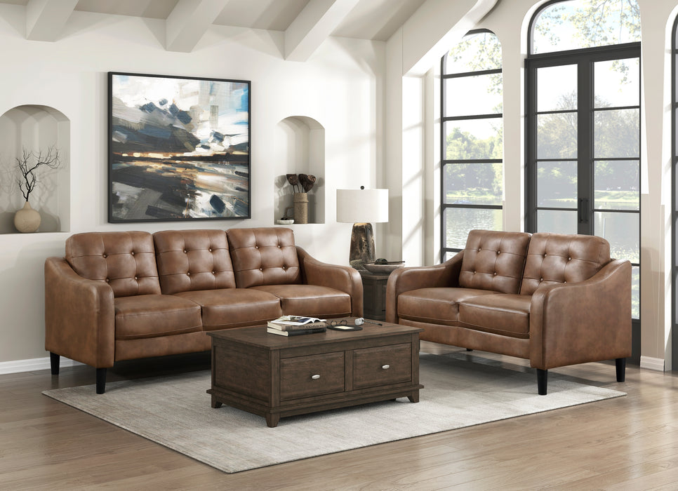 Mallory Sofa BROWN MICROFIBER