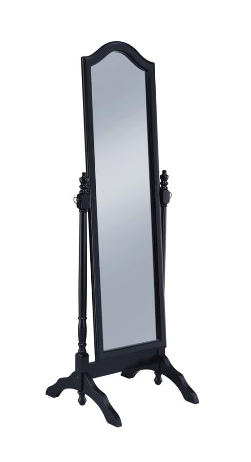 cabot-rectangular-cheval-mirror-with-arched-top-black