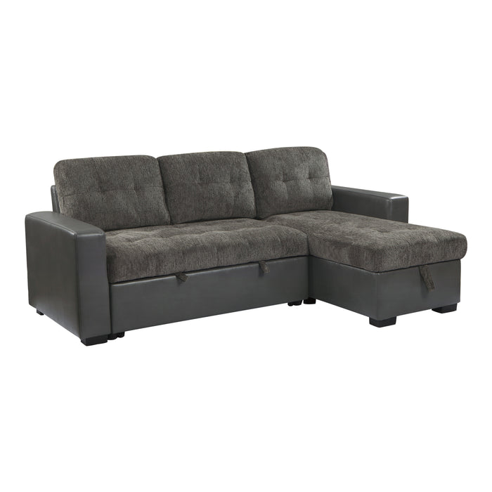 Swallowtail 2-Piece Reversible Sectional with Pull-out Bed and Hidden Storage