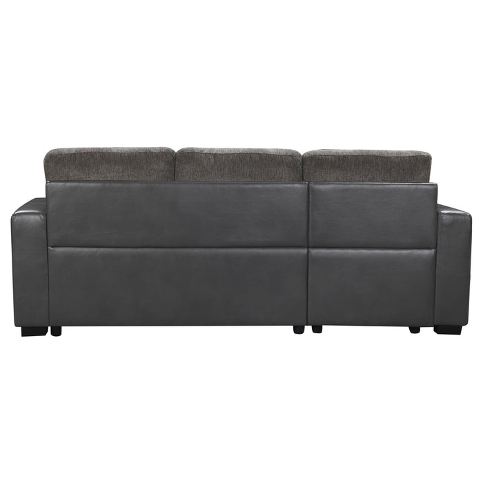 Swallowtail 2-Piece Reversible Sectional with Pull-out Bed and Hidden Storage