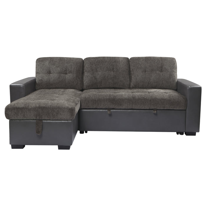 Swallowtail 2-Piece Reversible Sectional with Pull-out Bed and Hidden Storage