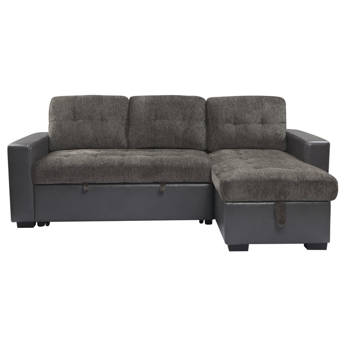 Swallowtail 2-Piece Reversible Sectional with Pull-out Bed and Hidden Storage