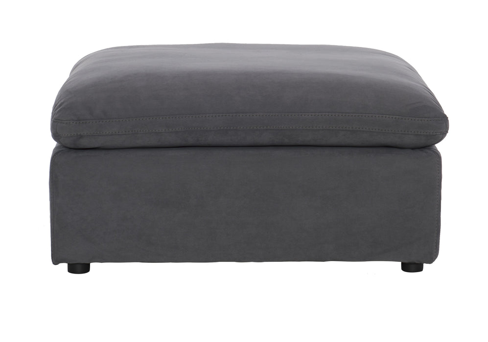 Guthrie Feather Down Ottoman GREY MICROFIBER