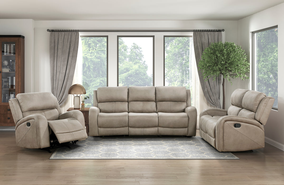 BR Microfiber Recliner Loveseat BROWN