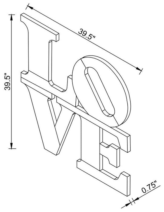 Keiran Letter Shaped Wall Mirror