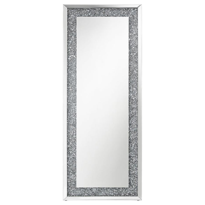 Sylvia Crystal Inlay Rectangle Floor Mirror