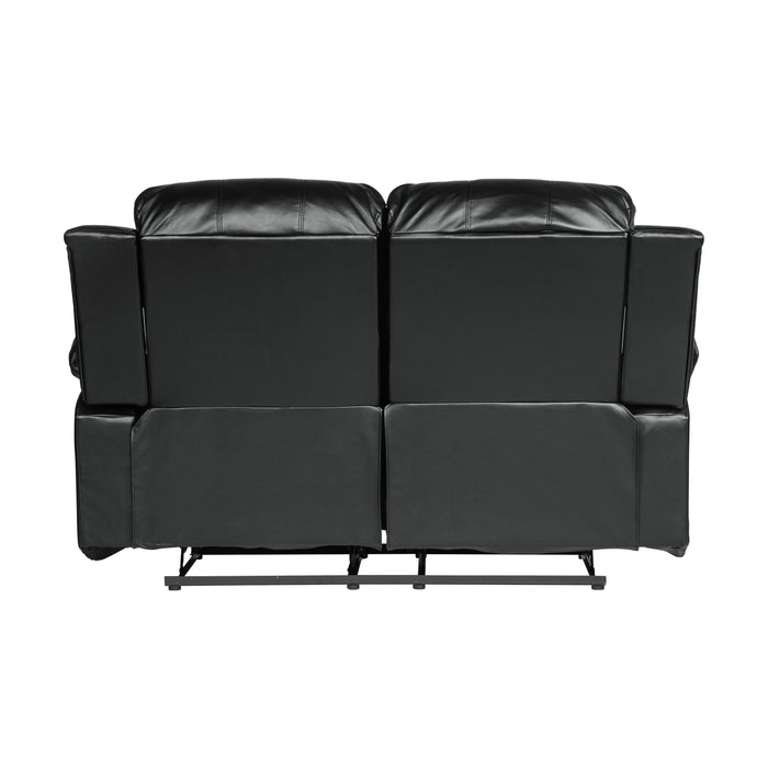 Cranley Recliner Loveseat BLACK VINYL