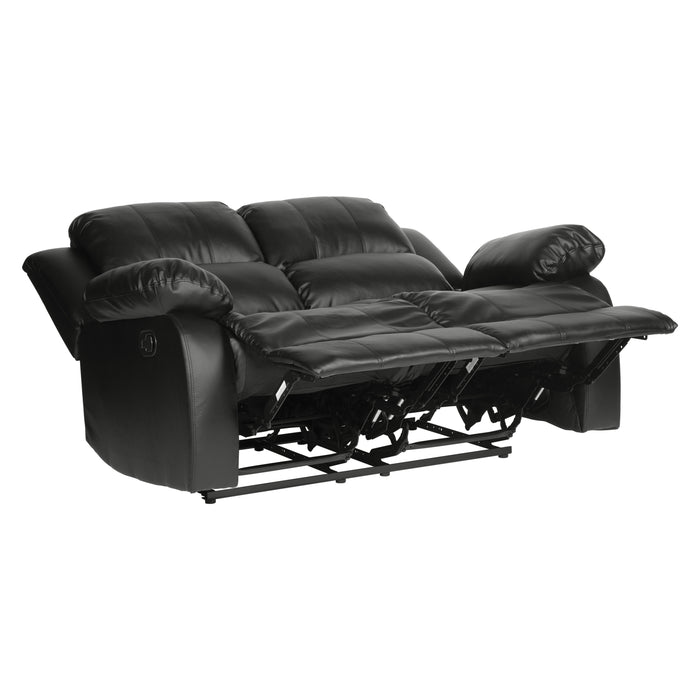 Cranley Recliner Loveseat BLACK VINYL