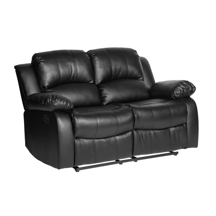 Cranley Recliner Loveseat BLACK VINYL