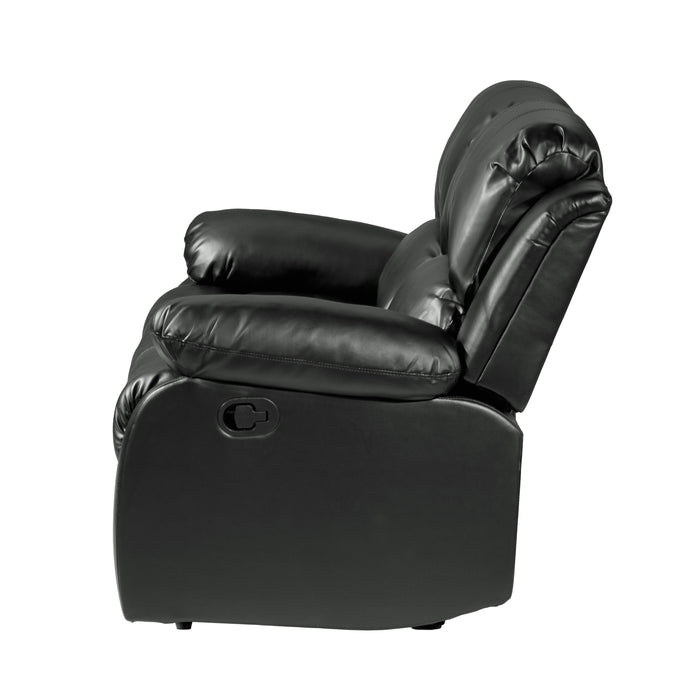 Cranley Recliner Loveseat BLACK VINYL