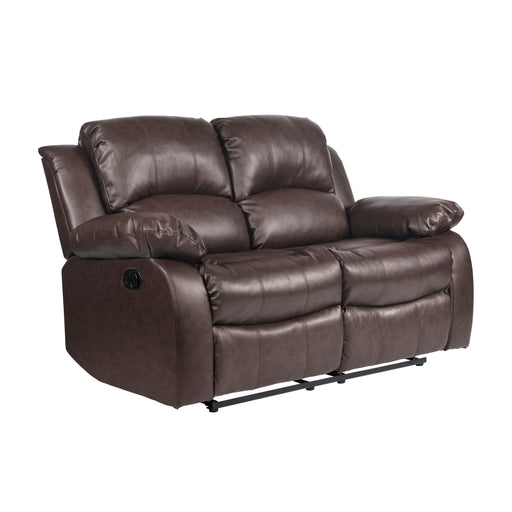 cranley-recliner-loveseat-brown-vinyl