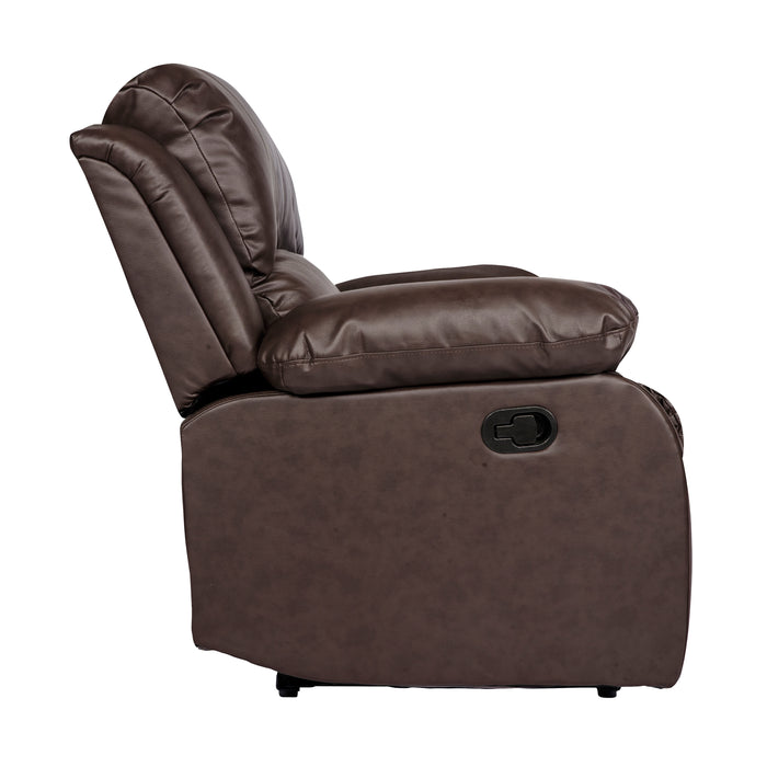 Cranley Recliner Loveseat BROWN VINYL