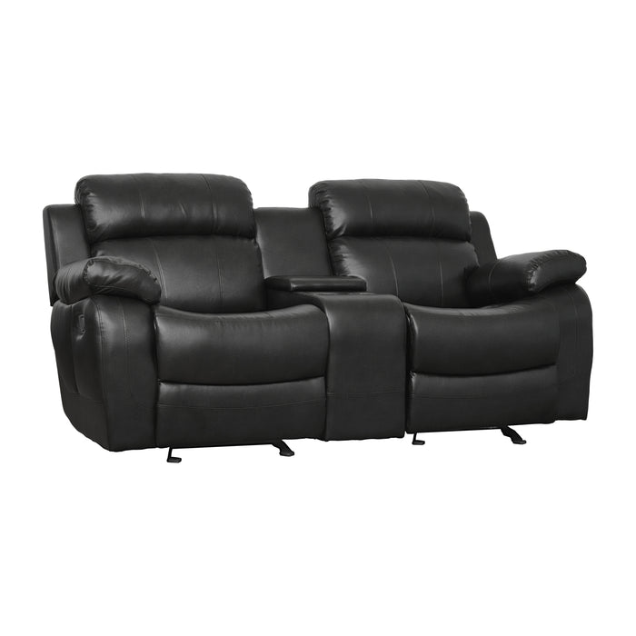 Marille Recliner Loveseat BLACK VINYL