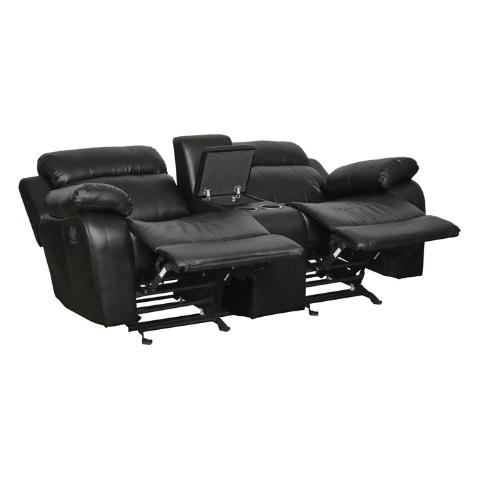 Marille Recliner Loveseat BLACK VINYL