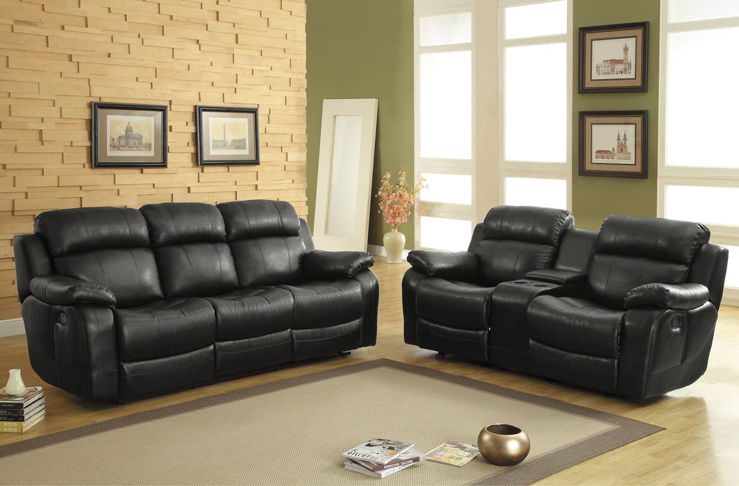 Marille Recliner Loveseat BLACK VINYL