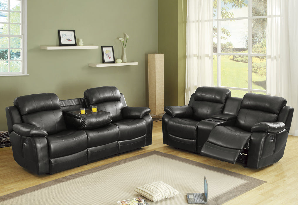 Marille Recliner Loveseat BLACK VINYL