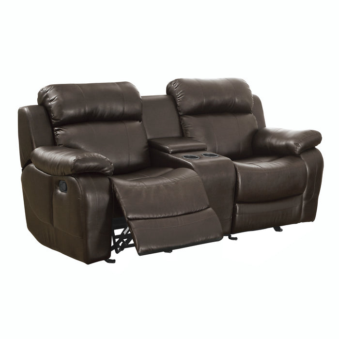 Marille Recliner Loveseat BROWN VINYL