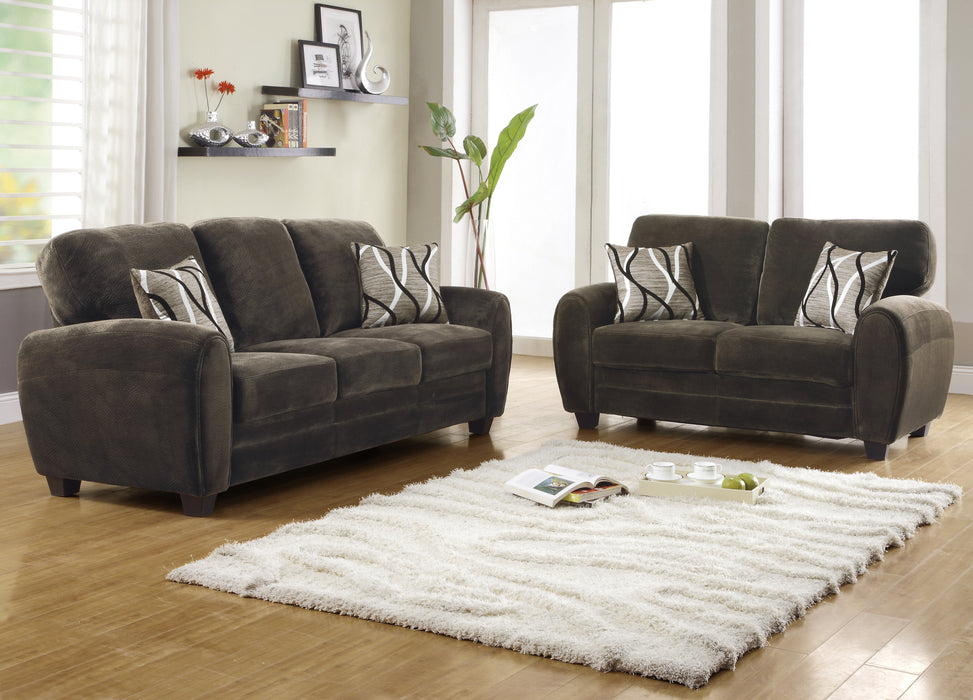 Rubin Loveseat CHOCOLATE MICROFIBER