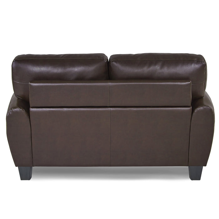 Rubin Loveseat DARK BROWN VINYL