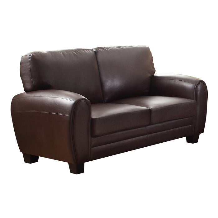 Rubin Loveseat DARK BROWN VINYL