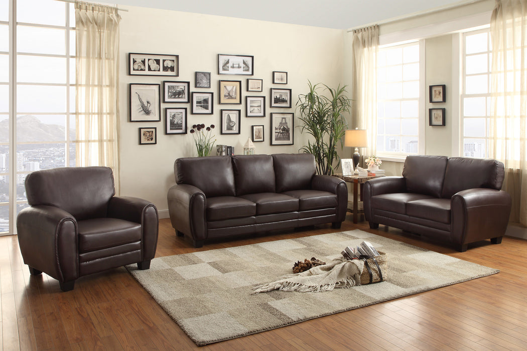 Rubin Loveseat DARK BROWN VINYL