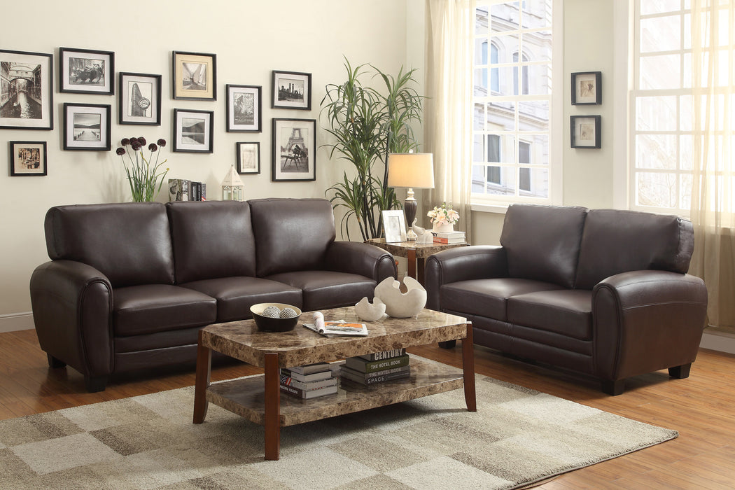 Rubin Loveseat DARK BROWN VINYL