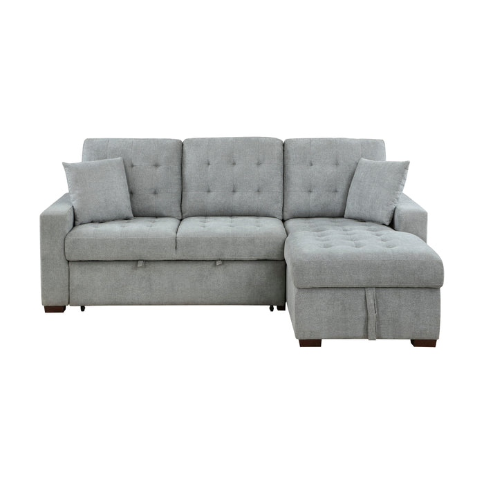 #Waitsfield Sectional w/Sleeper & Storage RAF GREY