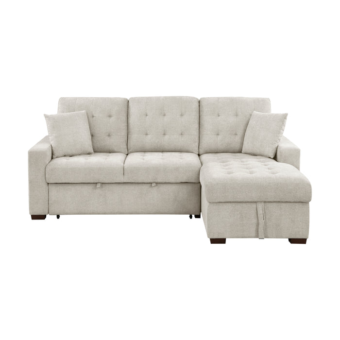 #Waitsfield Sectional w/Sleeper & Storage RAF SAND