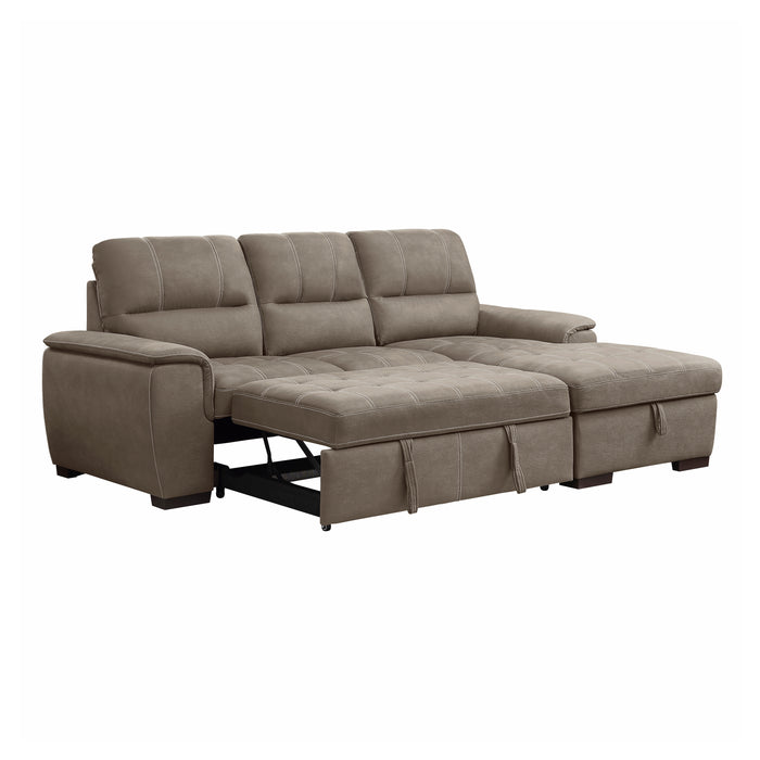 Andes 2-Pcs Sectional w/ Pull-out Bed & RAF ONLY w/ Hidden Storage TAUPE