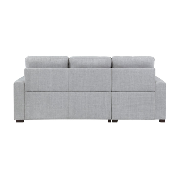 #McCafferty Sectional w/Sleeper & Storage LAF LITE GREY