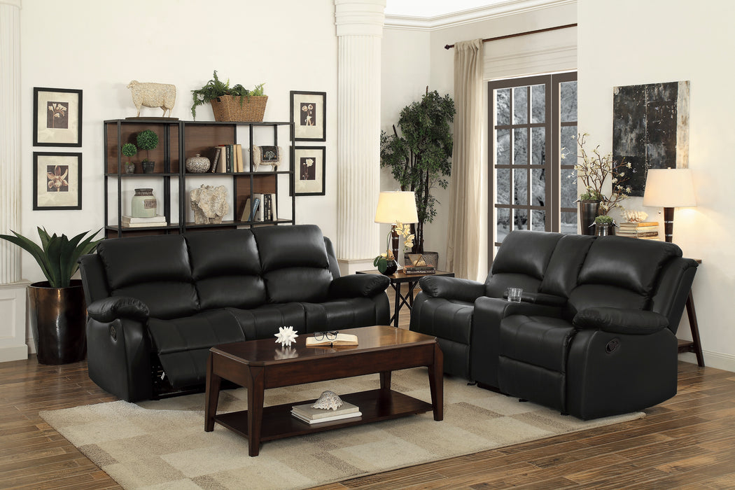 Clarkdale Recliner Loveseat BLACK VINYL