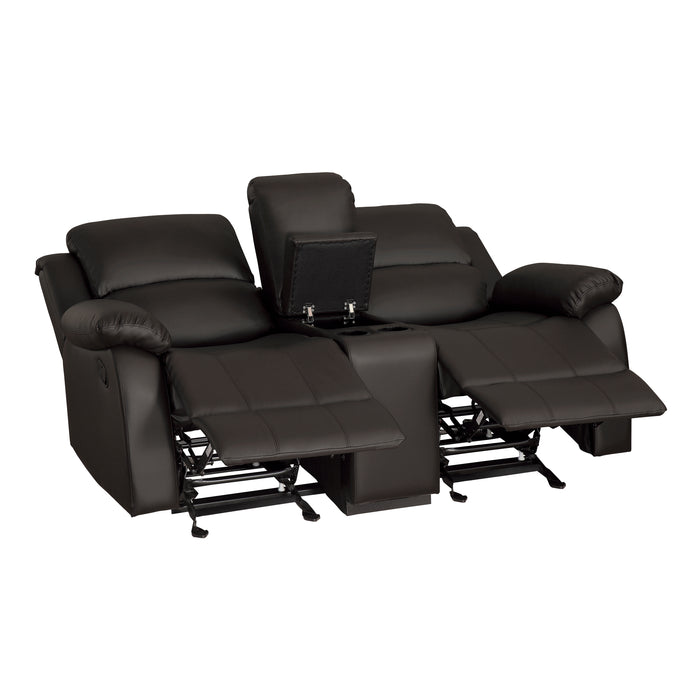 Clarkdale Recliner Loveseat DARK BROWN VINYL