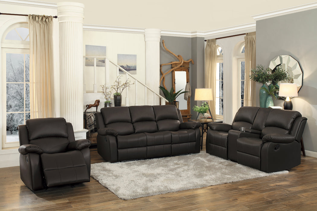 Clarkdale Recliner Loveseat DARK BROWN VINYL