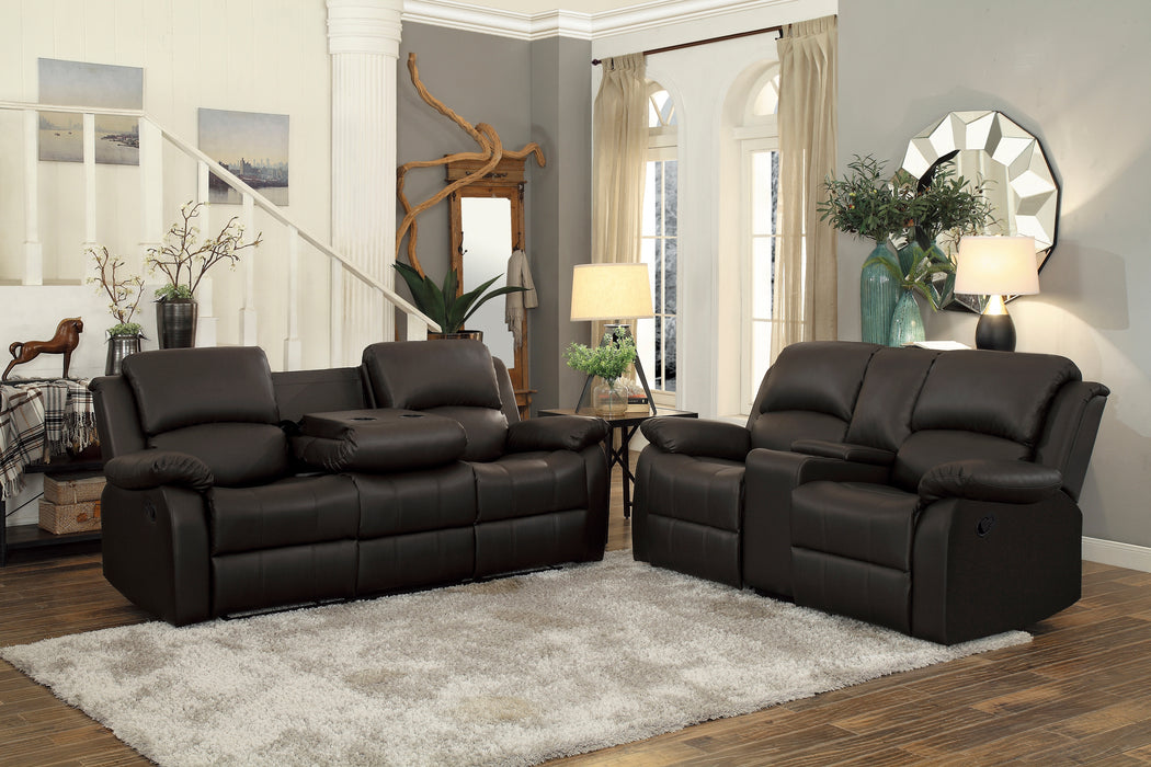 Clarkdale Recliner Loveseat DARK BROWN VINYL