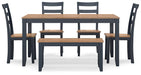 gesthaven-dining-table-with-4-chairs-and-bench-set-of-6