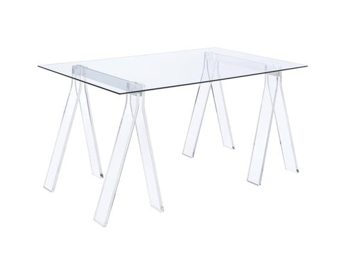 amaturo-clear-acrylic-sawhorse-writing-desk