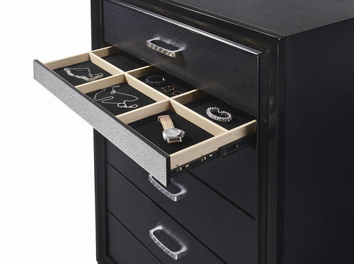 miranda-transitional-black-five-drawer-chest