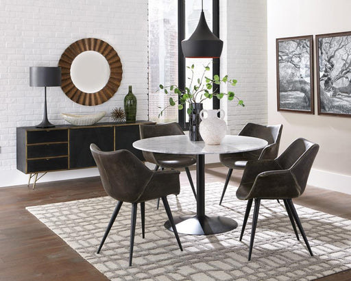 modern-white-and-black-dining-table