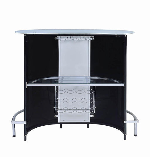 g100654-contemporary-black-and-chrome-bar-unit-with-frosted-glass-top