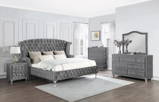 deanna-bedroom-traditional-metallic-eastern-king-bed