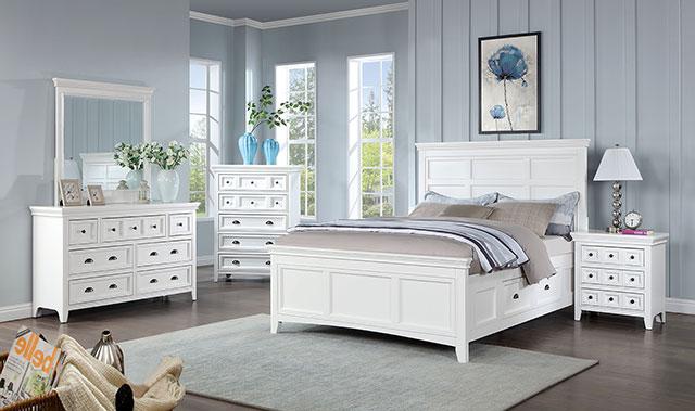 CASTILE E.King Bed, White