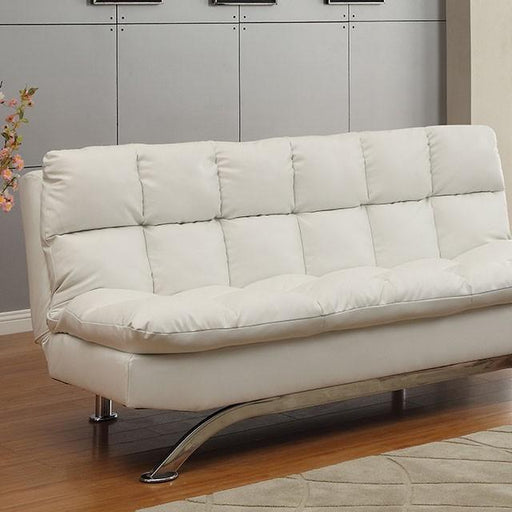 aristo-whitechrome-futon-sofa-white