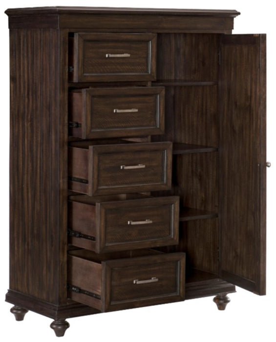 Cardona Wardrobe Chest in Driftwood Charcoal 1689-10