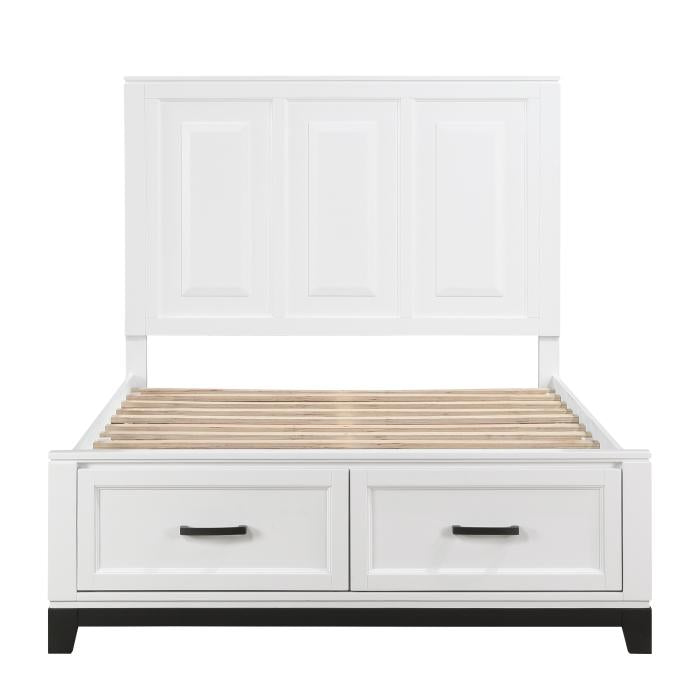 1450WHF-1-Youth (3) Full Platform Bed with Footboard Storage