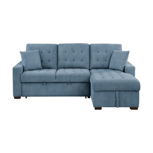 9816bu2llrc-22-piece-sectional-with-right-chaise-pull-out-bed-and-hidden-storage